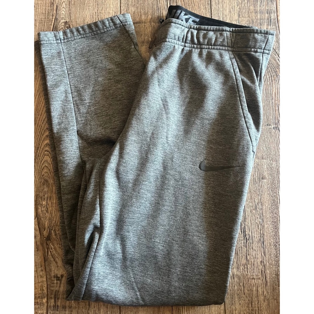 Nike Mens Therma-FIT Fleece Training Pants Grey Heather Joggers Size M